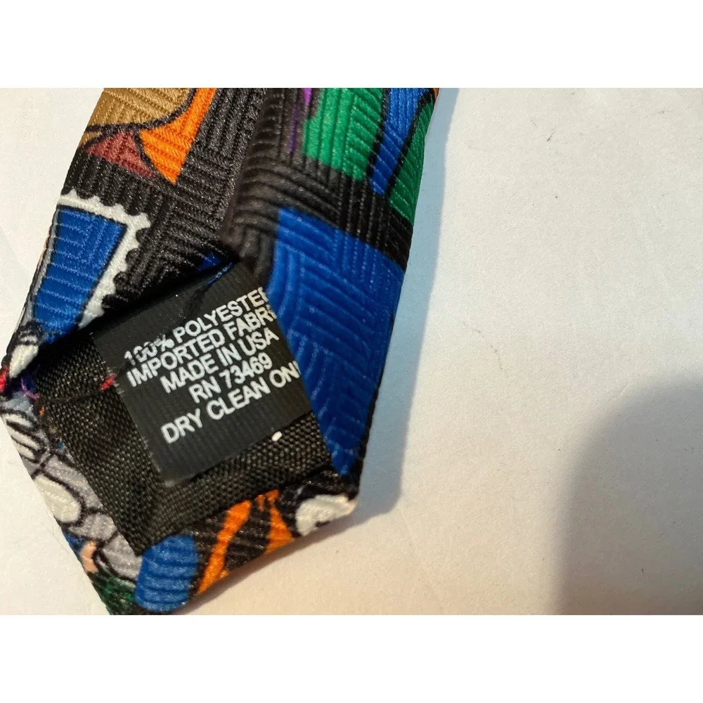 Warner Bros‎ Vintage 90s Looney Tunes Stamp Collection Tie OS Novelty 1997